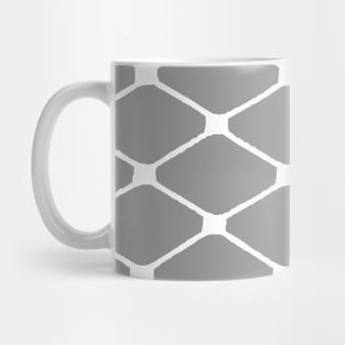 Fishnets in White on Ultimate Gray Background Mug